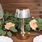 9 in Clear Gold Acrylic Crystal Pleated Design TABLE LAMP LED Light